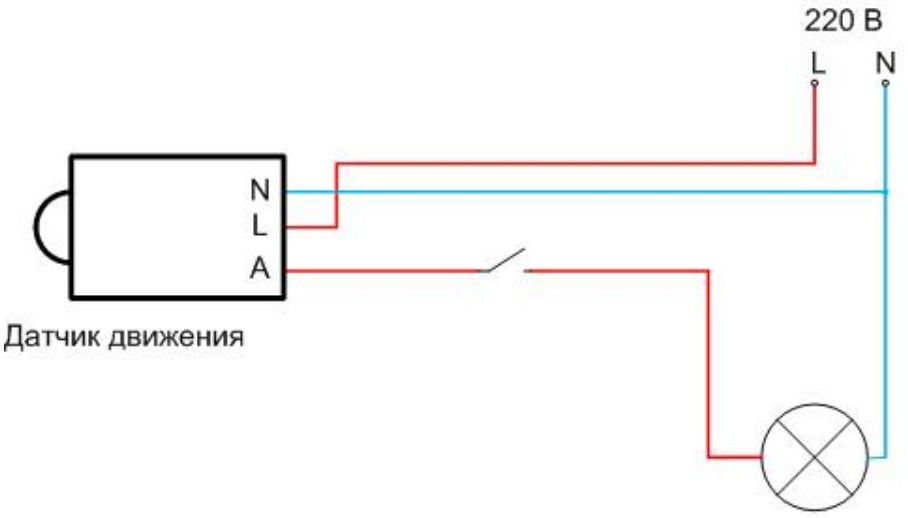 Схема подключения датчика с клавишей Схема подключения датчика с клавишей