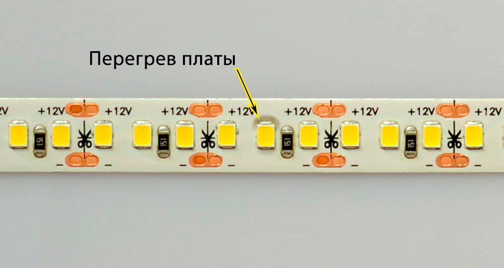 Перегрев платы ленты