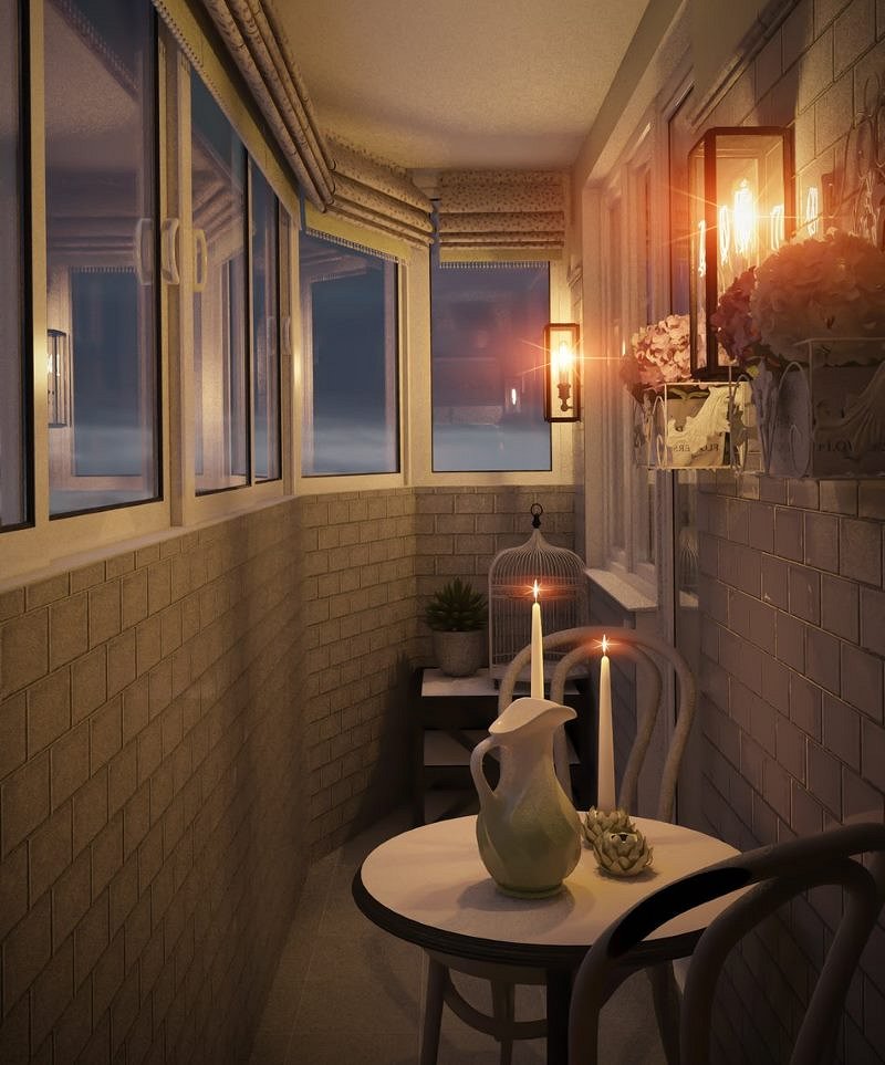 Подсветка балкона