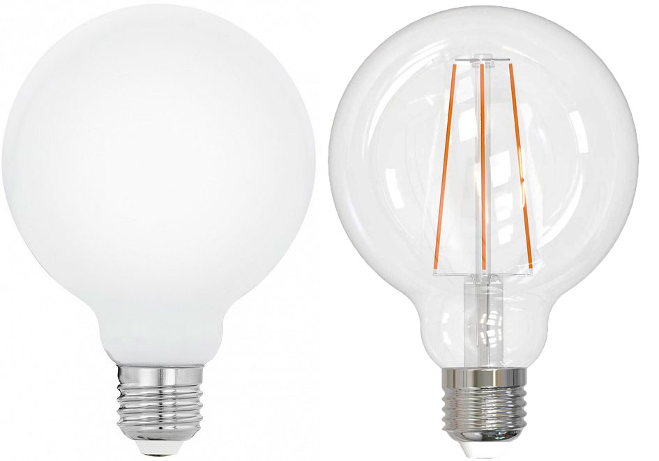 Прозрачная или матовая колба лампы Прозрачная или матовая колба лампы