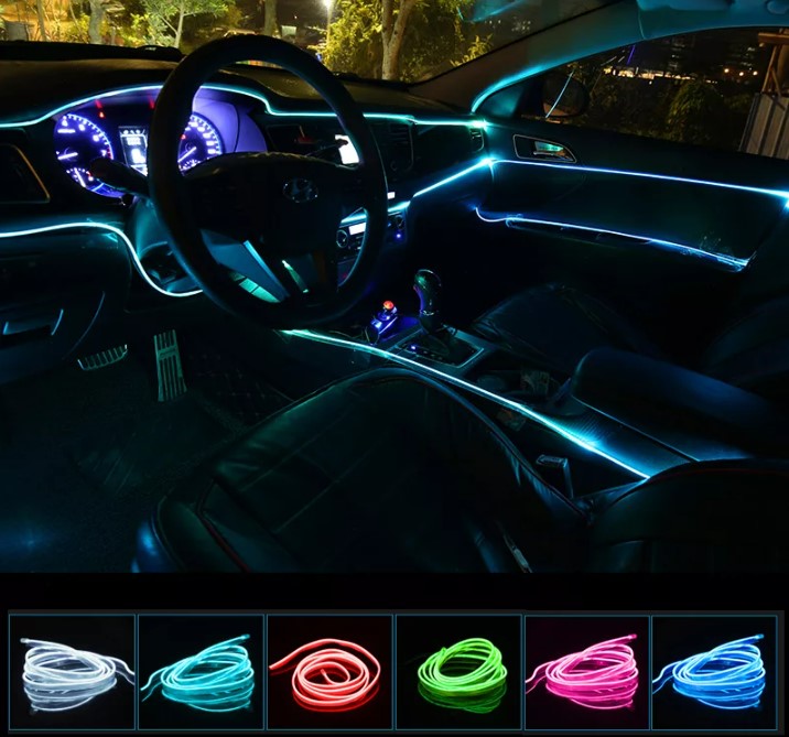 Гибкий неон для салона авто