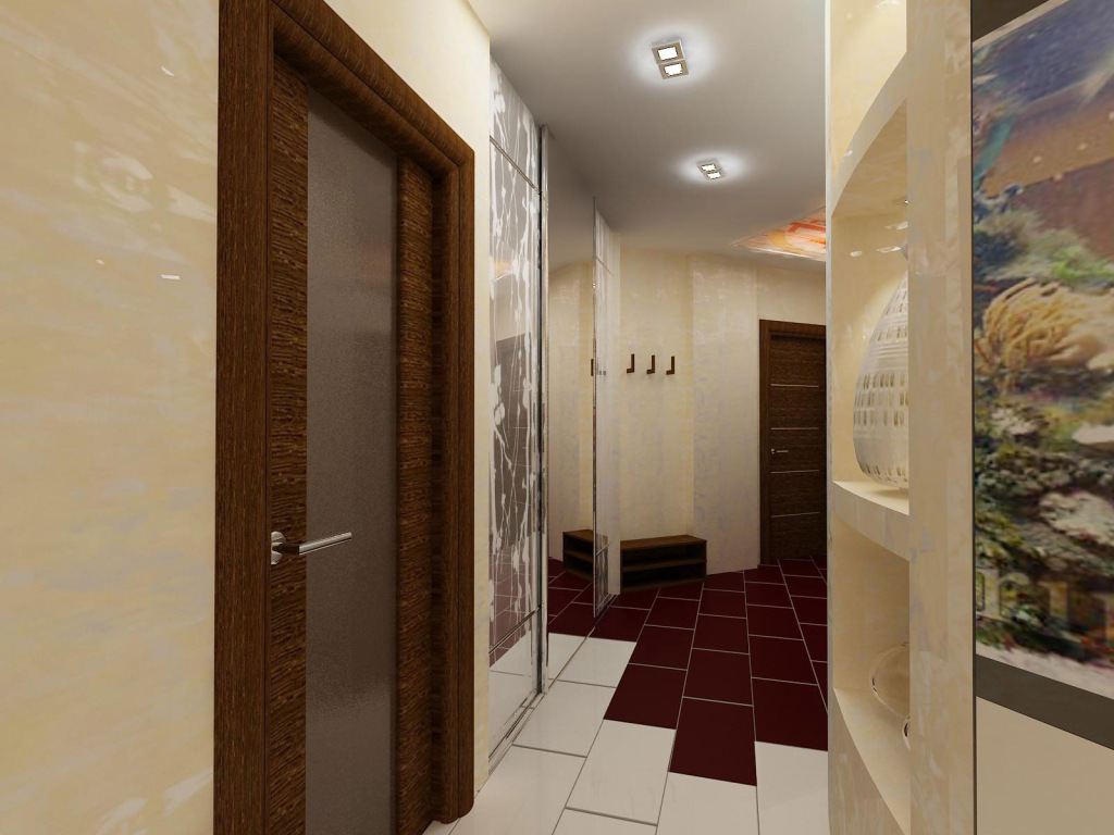 Точечные светильники в коридоре