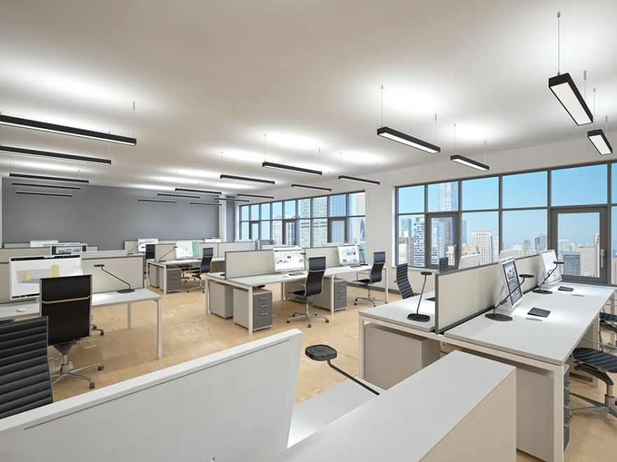 Общее освещение в офисе Общее освещение в офисе