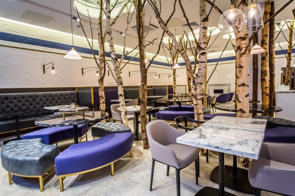 Трендовое освещение ресторана