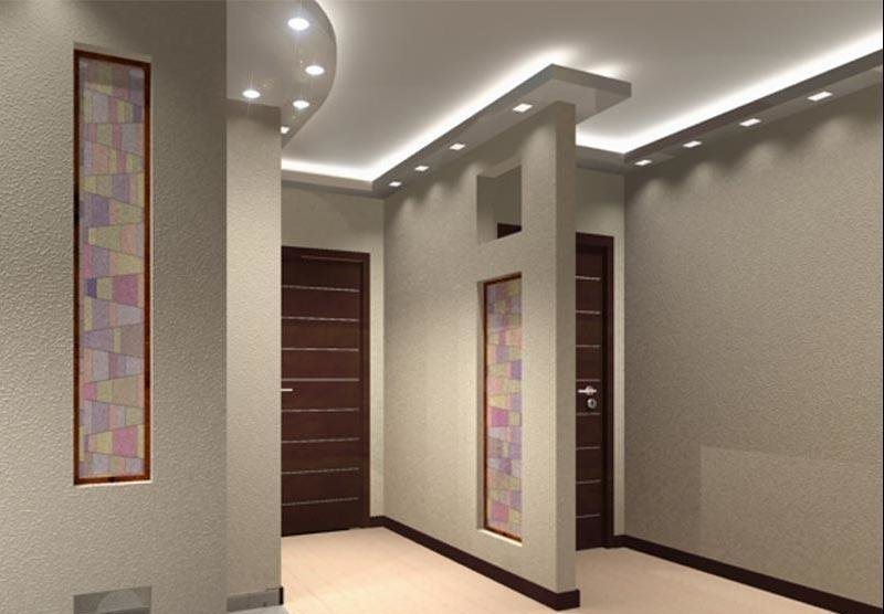 Верхнее освещение в прихожей