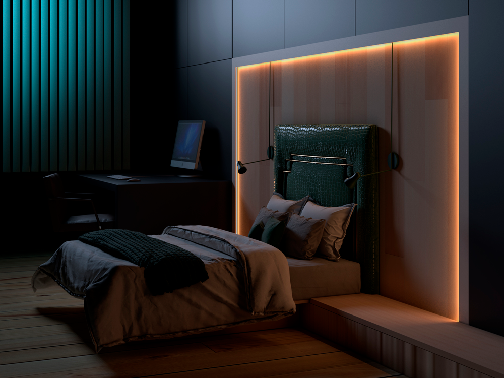 Светодиодные полосы над кроватью Светодиодные полосы над кроватью