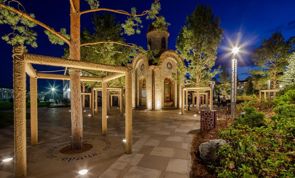 Освещение парковой зоны