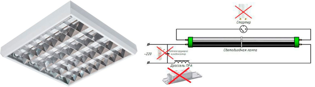 Переделка старых люминесцентных светильников Переделка старых люминесцентных светильников