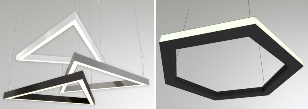 Геометрические светодиодные светильники на заказ