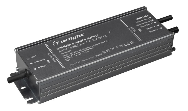 Диммируемый блок питания по протоколу 0-10В Диммируемый блок питания по протоколу 0-10В