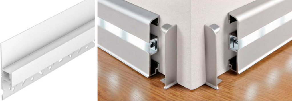 Профиль-плинтус из алюминия Профиль-плинтус из алюминия