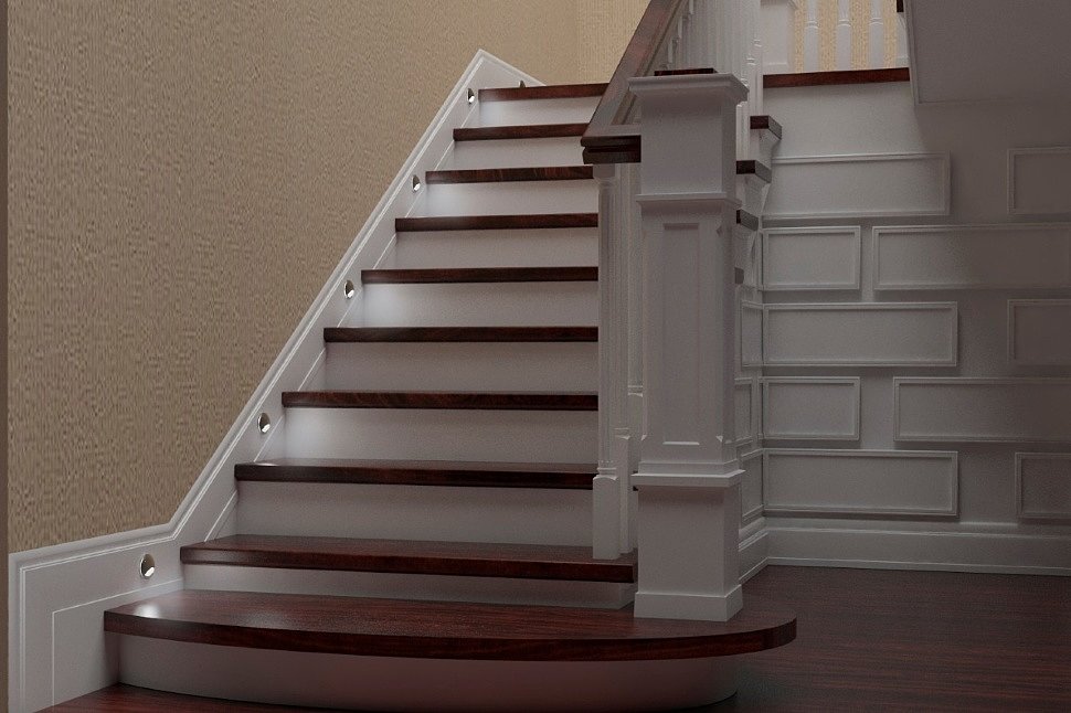 Освещение ступеней в доме