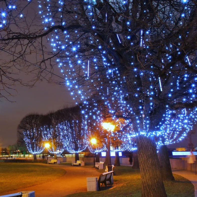 Светодиодные гирлянды для деревьев Светодиодные гирлянды для деревьев