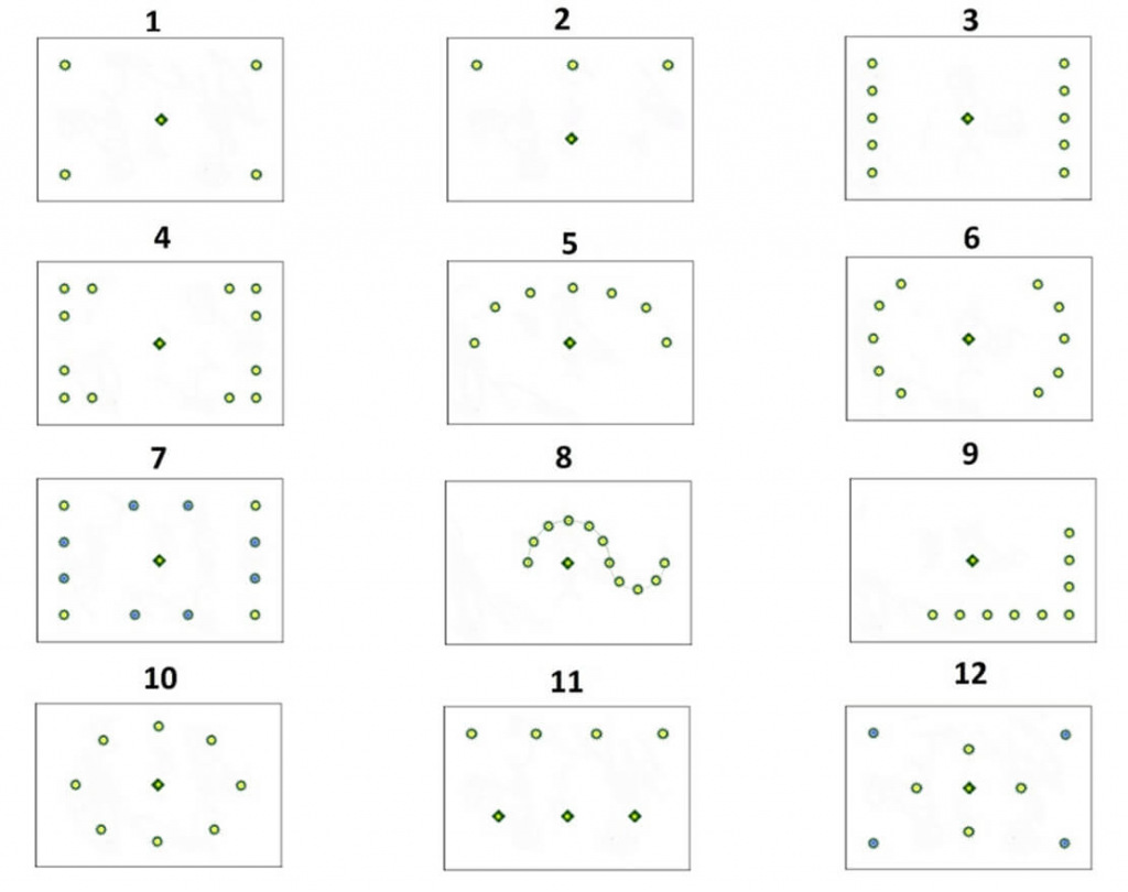Схема расположения светильников на потолке