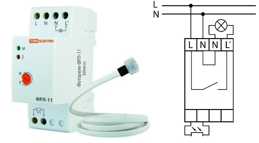 Схема подключения фотореле