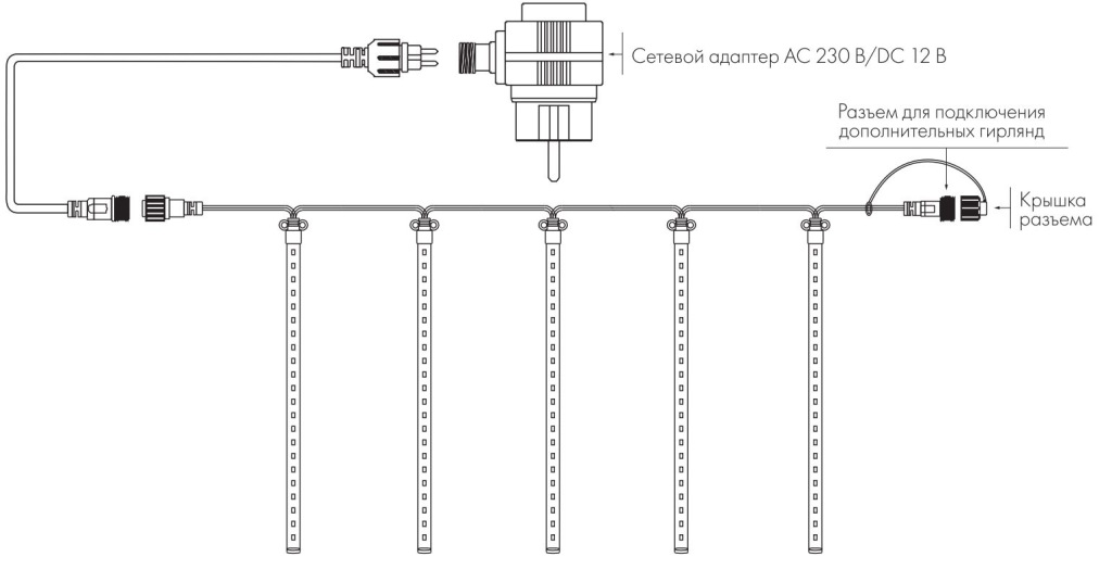 Схема гирлянды Сосульки