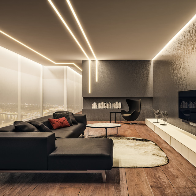 Профильные светильники в интерьере