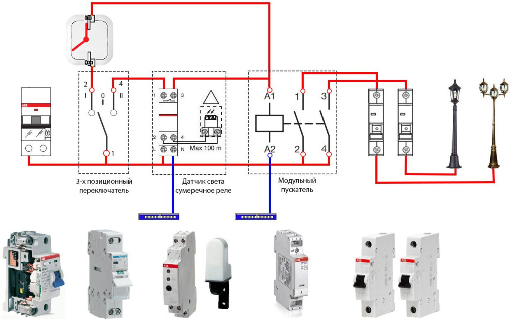 Электрическая схема освещения Электрическая схема освещения