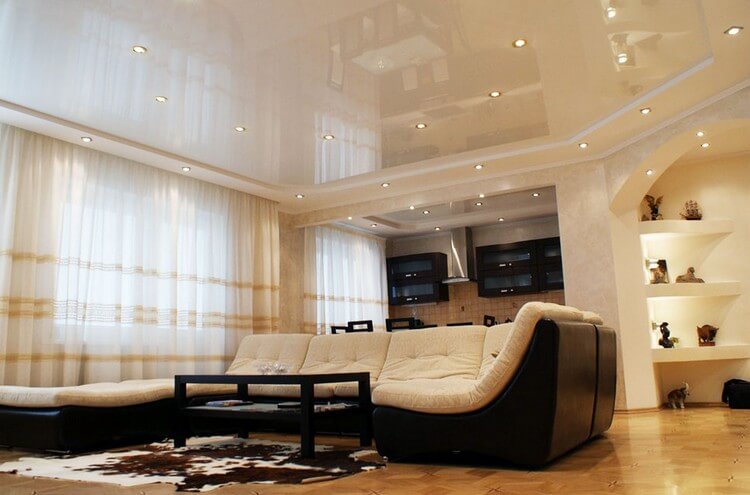 Светильники в зал для натяжного потолка