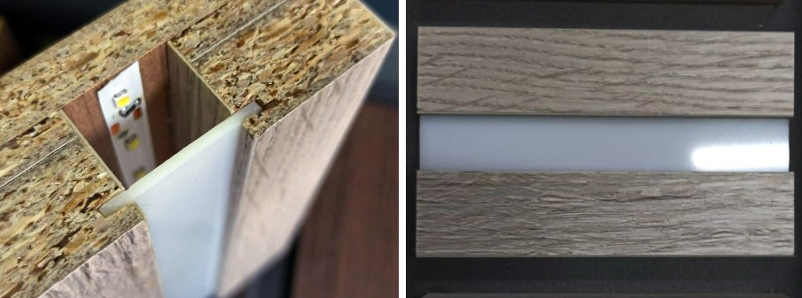 Монтаж светящихся реек