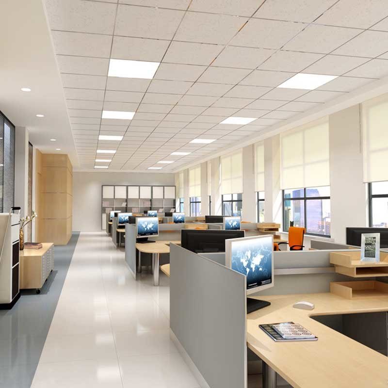 Освещение панелями в офисе Освещение панелями в офисе