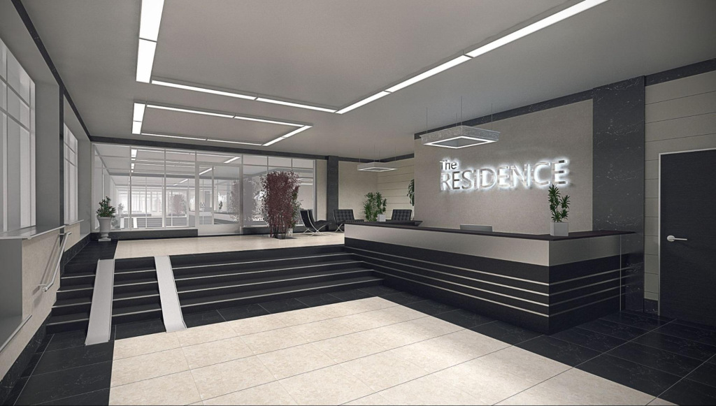 Линии света в подъезде