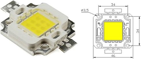 Источник освещения в прожекторе Источник освещения в прожекторе