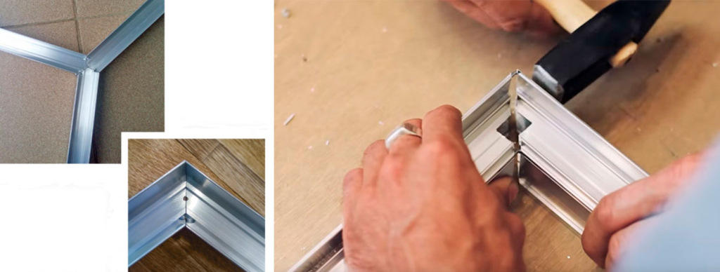 Установка алюминиевого профиля