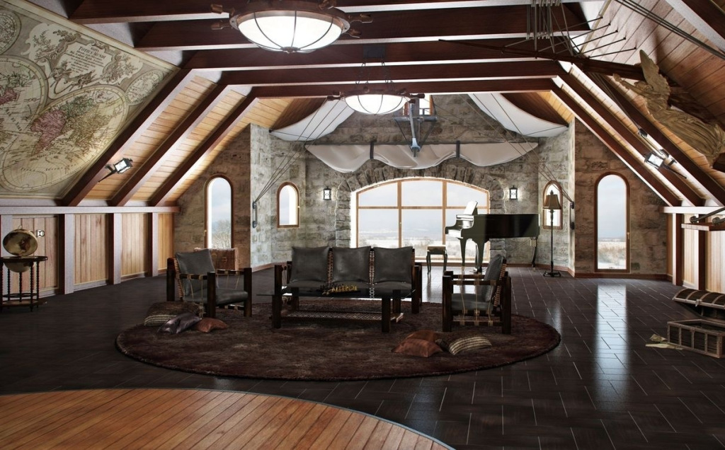 Освещение мансардного помещения