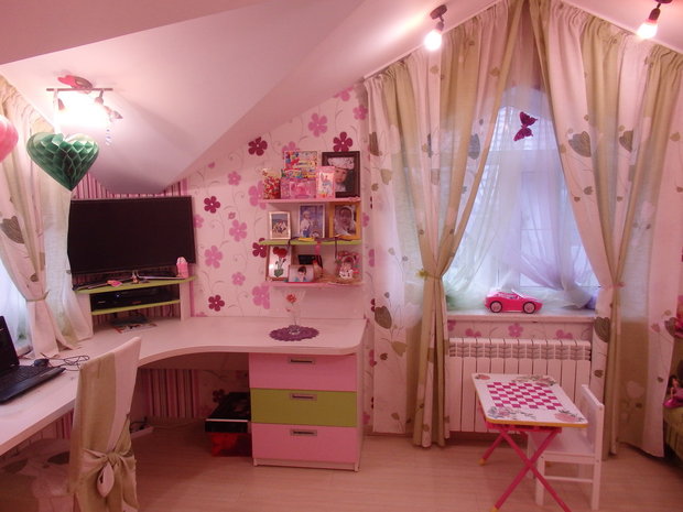 Освещение в детской для девочки Освещение в детской для девочки