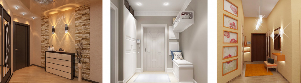 Акцентное освещение в коридоре