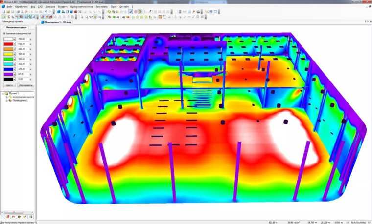 Пример расчета в Dialux