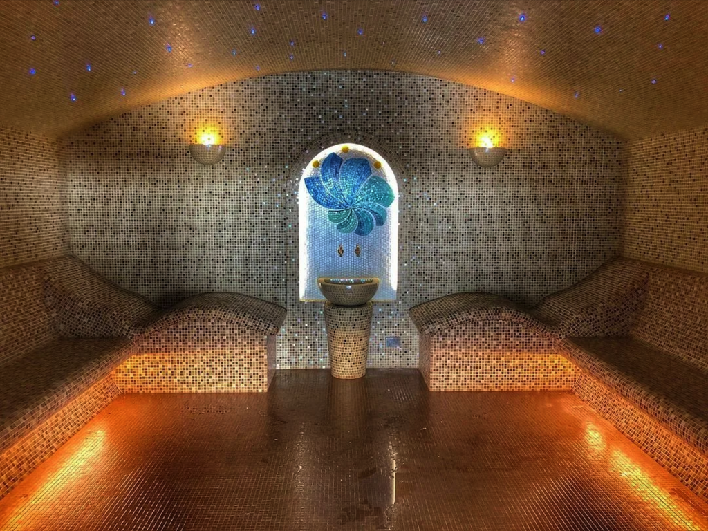 Освещение звездное небо в бане