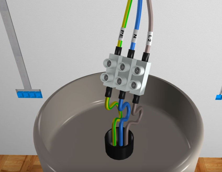 Подключение проводов к люстре