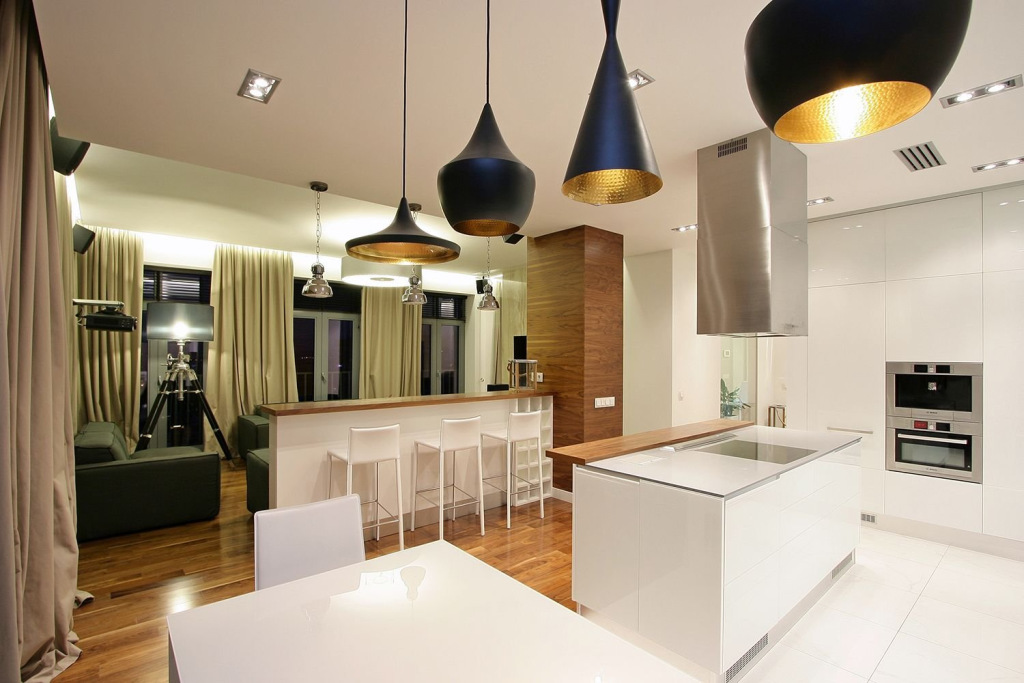 Дизайнерское освещение гостиной