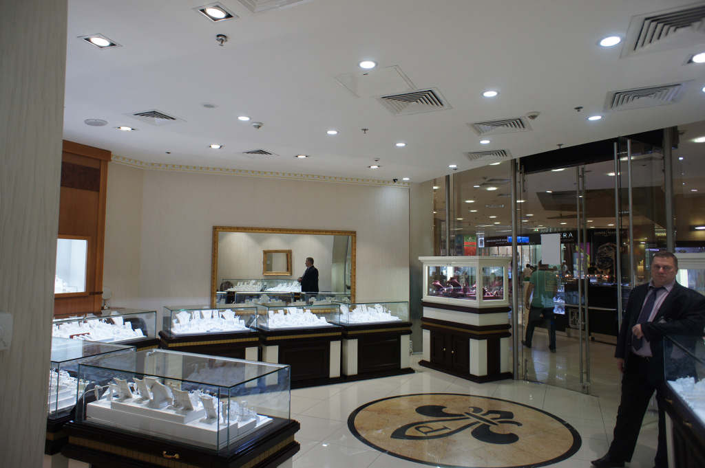 Направленный свет для витрин магазина