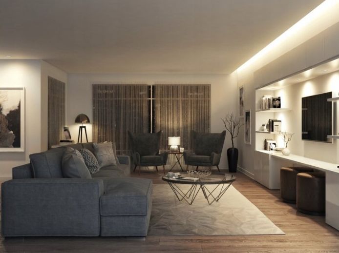 Мягкий свет в гостиной