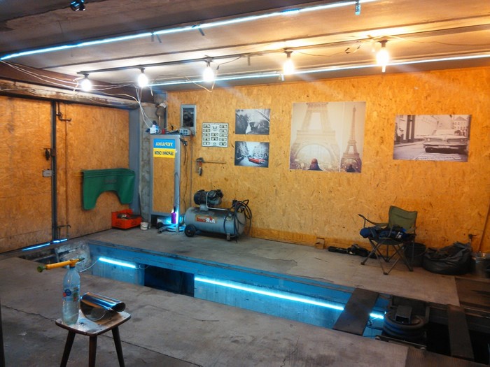 Подсветка ямы гаража